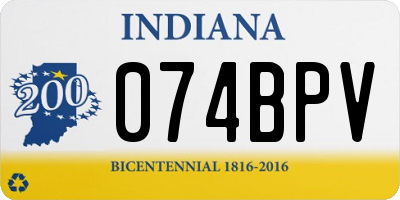 IN license plate 074BPV