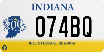 IN license plate 074BQ