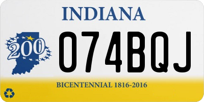 IN license plate 074BQJ