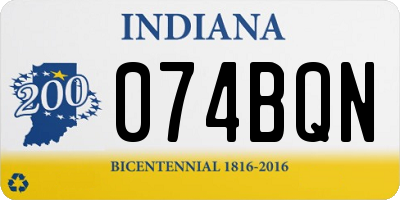 IN license plate 074BQN