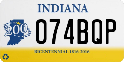 IN license plate 074BQP