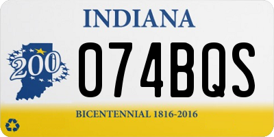IN license plate 074BQS