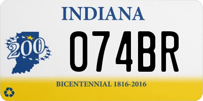 IN license plate 074BR