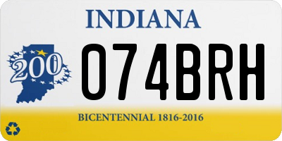 IN license plate 074BRH