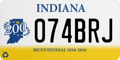 IN license plate 074BRJ