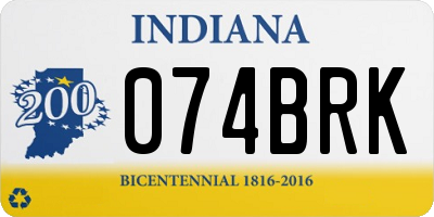 IN license plate 074BRK