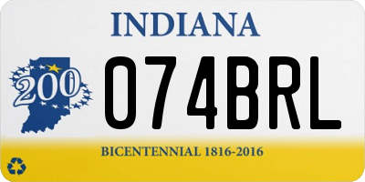 IN license plate 074BRL