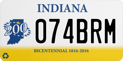 IN license plate 074BRM
