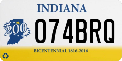 IN license plate 074BRQ