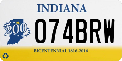 IN license plate 074BRW