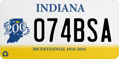 IN license plate 074BSA