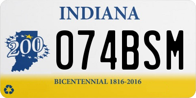 IN license plate 074BSM