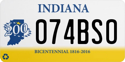 IN license plate 074BSO