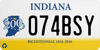 IN license plate 074BSY
