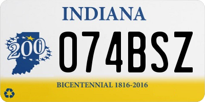 IN license plate 074BSZ