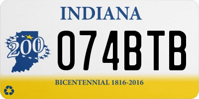 IN license plate 074BTB