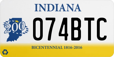 IN license plate 074BTC
