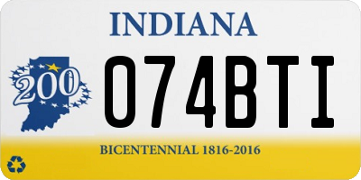 IN license plate 074BTI