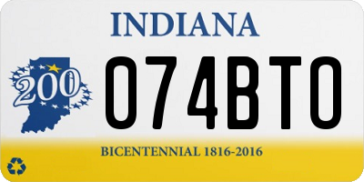 IN license plate 074BTO