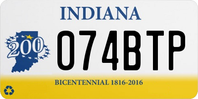 IN license plate 074BTP