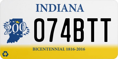 IN license plate 074BTT
