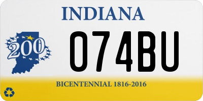 IN license plate 074BU