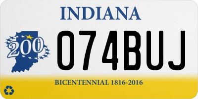 IN license plate 074BUJ