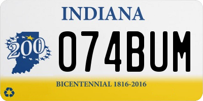 IN license plate 074BUM