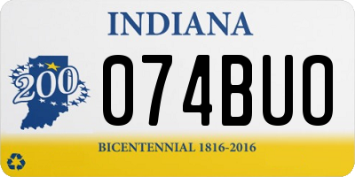 IN license plate 074BUO