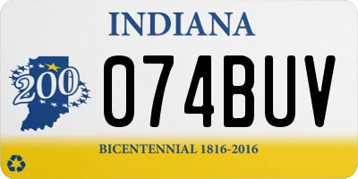 IN license plate 074BUV