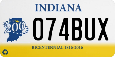 IN license plate 074BUX