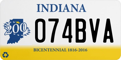 IN license plate 074BVA