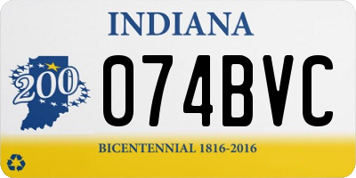 IN license plate 074BVC
