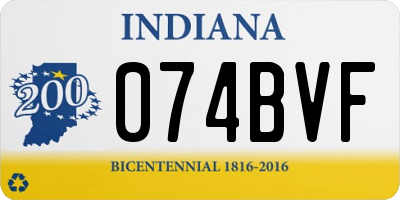 IN license plate 074BVF
