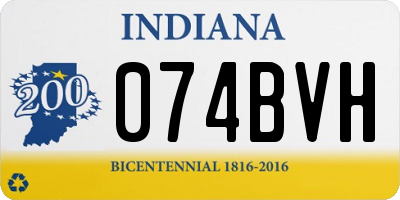 IN license plate 074BVH