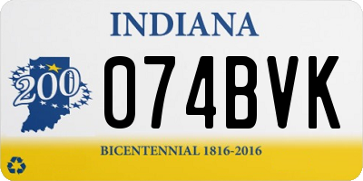 IN license plate 074BVK