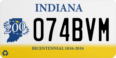 IN license plate 074BVM