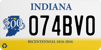 IN license plate 074BVO