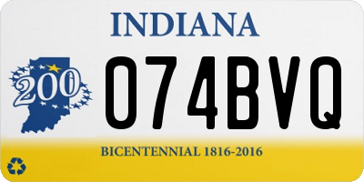 IN license plate 074BVQ