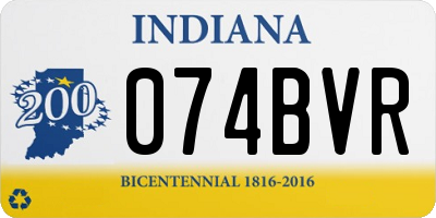 IN license plate 074BVR