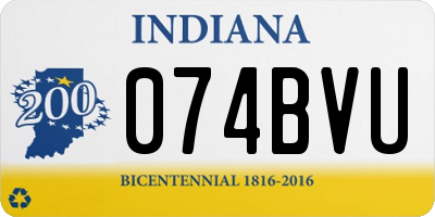 IN license plate 074BVU