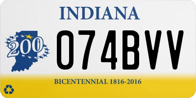 IN license plate 074BVV