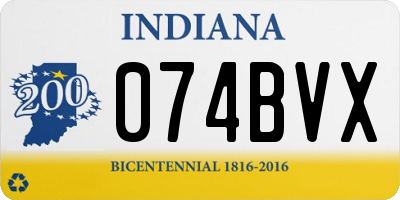 IN license plate 074BVX