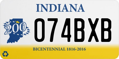 IN license plate 074BXB