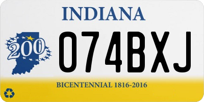 IN license plate 074BXJ