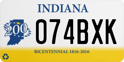 IN license plate 074BXK