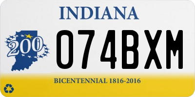 IN license plate 074BXM