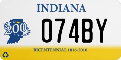 IN license plate 074BY
