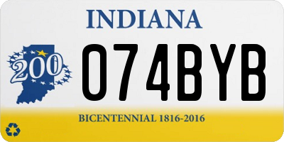 IN license plate 074BYB