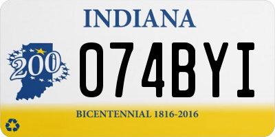 IN license plate 074BYI